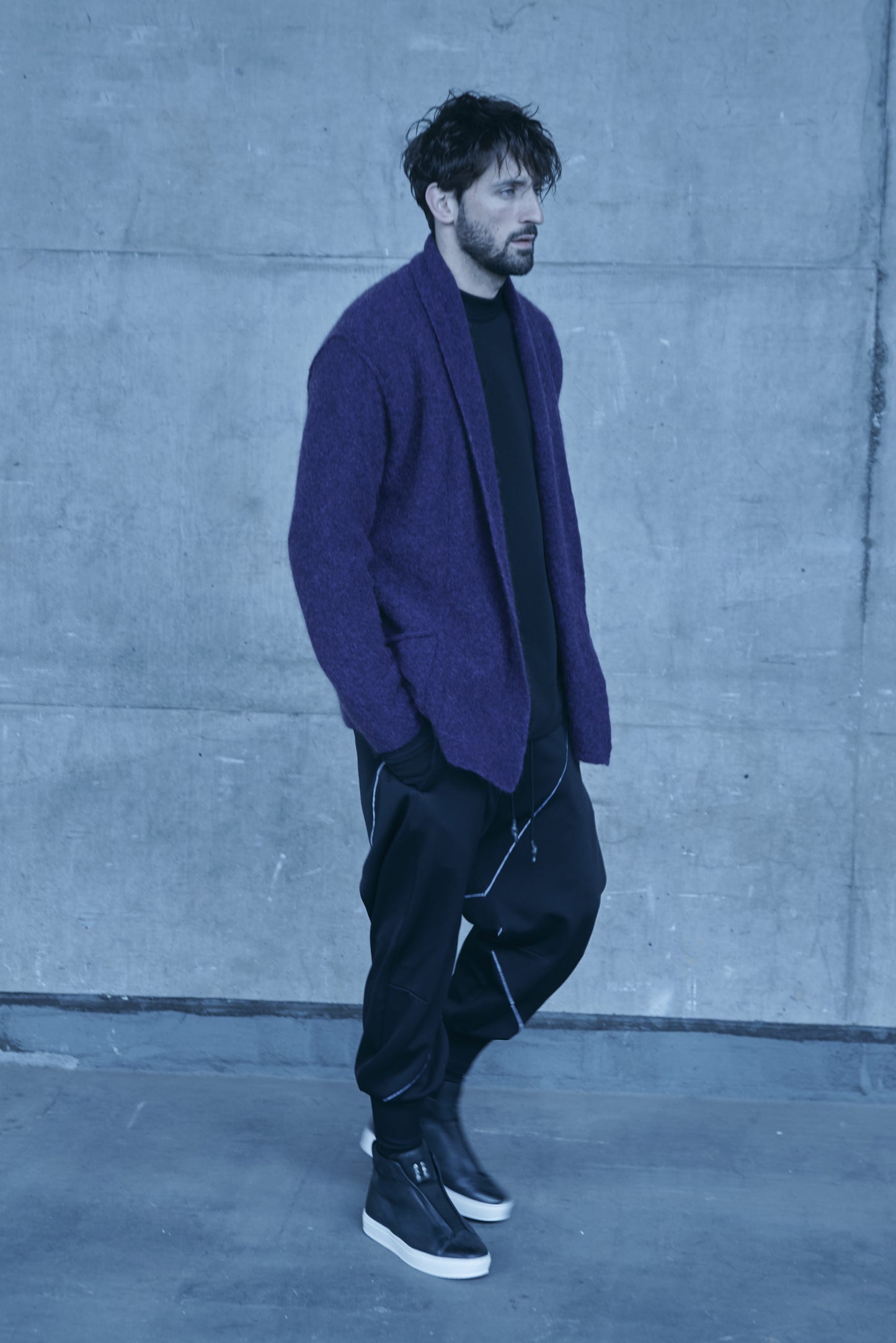 MOHAIR SOLID REVER CARDE